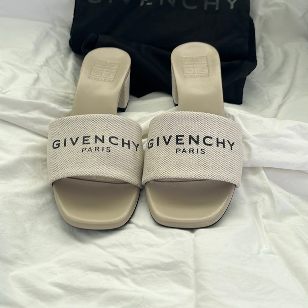 Givenchy Canvas Block Heel Sandals